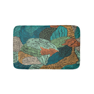 Tapis De Bain Grunge Abstrait : Conception Motif transparente.