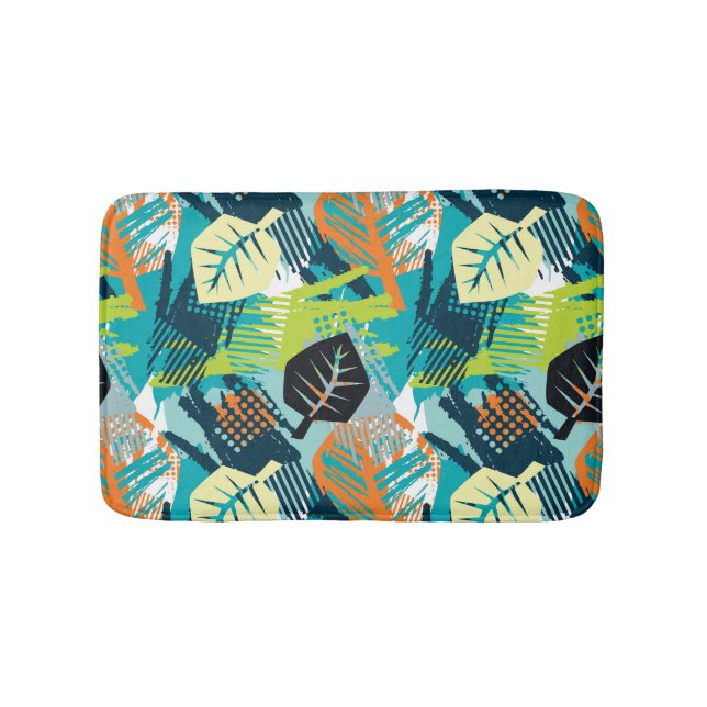 Tapis De Bain Grunge Abstrait : Surface Robuste Sans Fil. (Devant)