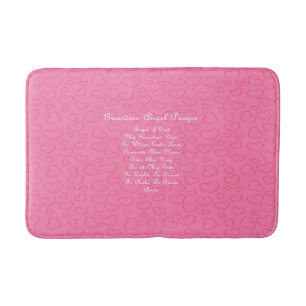 Tapis De Bain Guardian Angel Prière rose