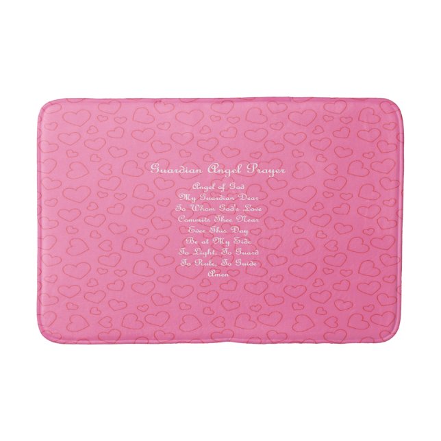 Tapis De Bain Guardian Angel Prière rose (Devant)