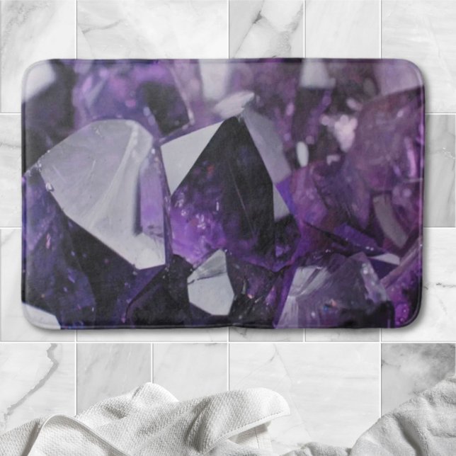 Tapis De Bain guérison du quartz d'esprit améthyste violet holis (spirit quartz healing holistic purple amethyst bath mat)