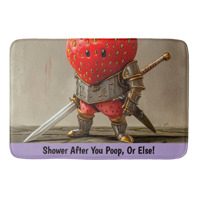 Tapis De Bain Guerrier Fraise (Devant)