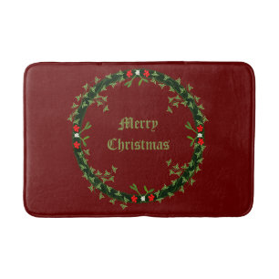 Tapis De Bain Guirlande de Noël gothique personnalisée