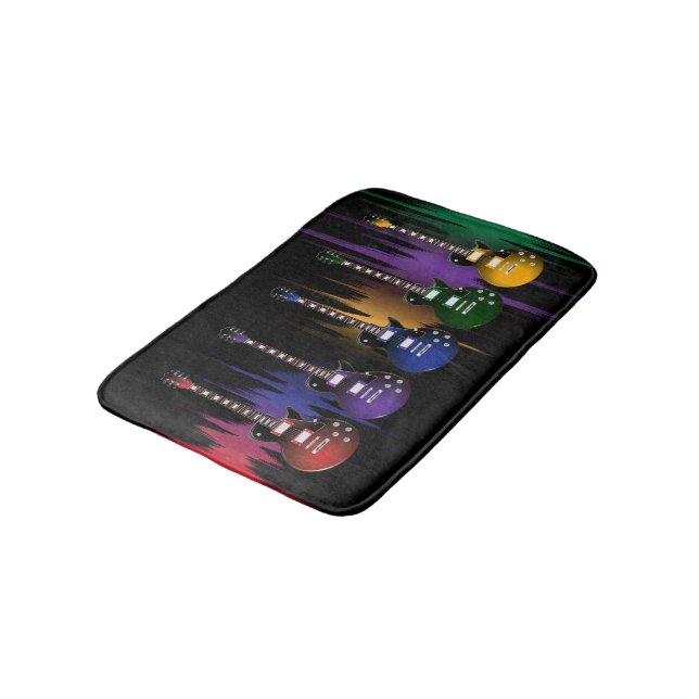 Tapis De Bain Guitares colorées (Angle)