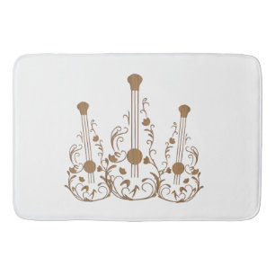 Tapis De Bain Guitares en bois sculpté