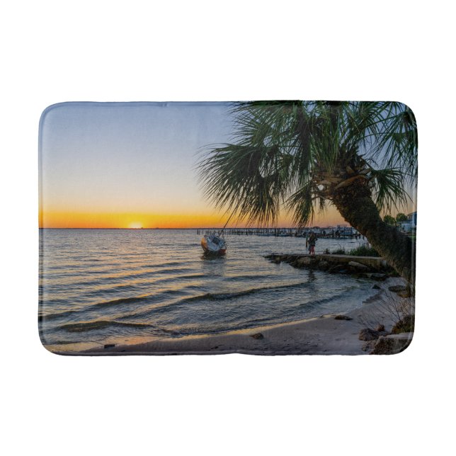 Tapis De Bain Gulf Breeze Floride Sunset Bath Mat (Devant)
