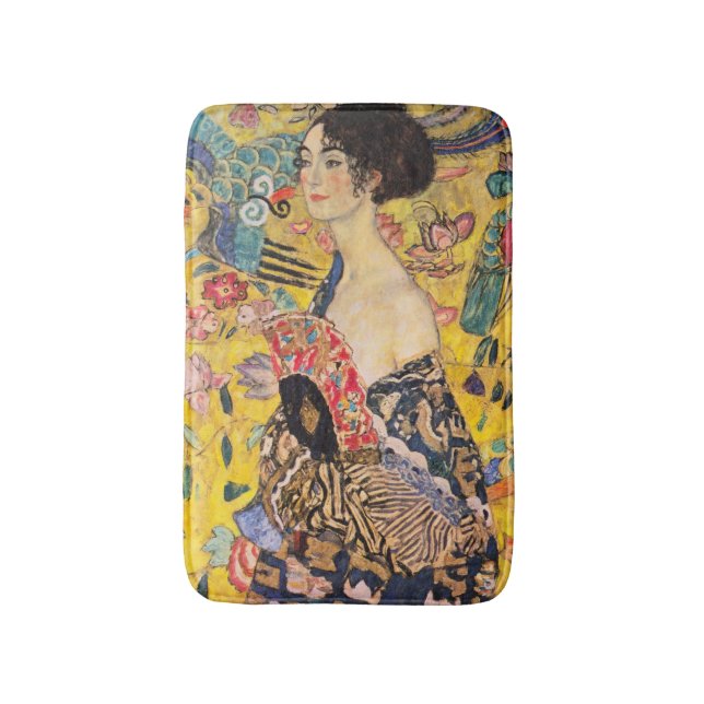 Tapis De Bain Gustav Klimt - Dame avec ventilateur (Devant (Vertical))