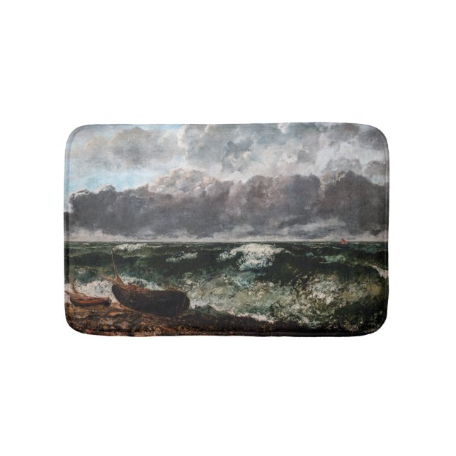 Tapis De Bain Gustave Courbet - La Mer Stormy / La Vague (Devant)