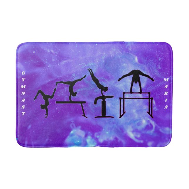 Tapis De Bain Gymnastique Filles Galaxy Bath Mat (Devant)
