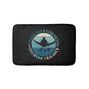 Tapis De Bain Gymnastique masculine Caractère Force Discipline