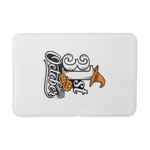 Tapis De Bain Halloween 31 octobre typographie conception de t-s