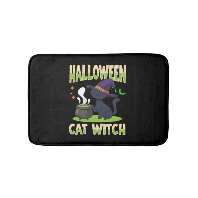Tapis De Bain Halloween Cat Witch (Devant)