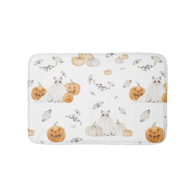 Tapis de bain Halloween Chat Effrayant (Devant)