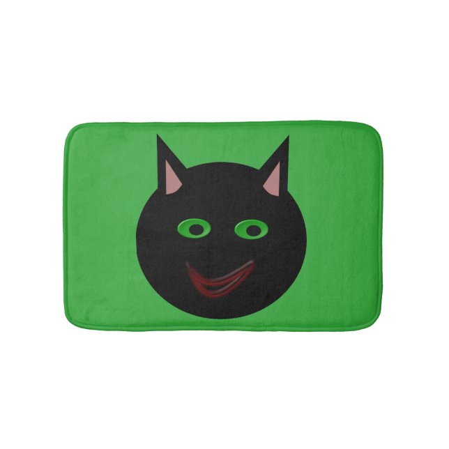 Tapis De Bain Halloween Chat noir Mat (Devant)