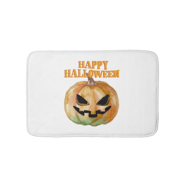 Tapis De Bain Halloween - Citrouille (Devant)