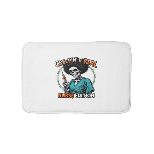 Tapis De Bain Halloween Creepin It Real! Édition infirmière clas (Devant)