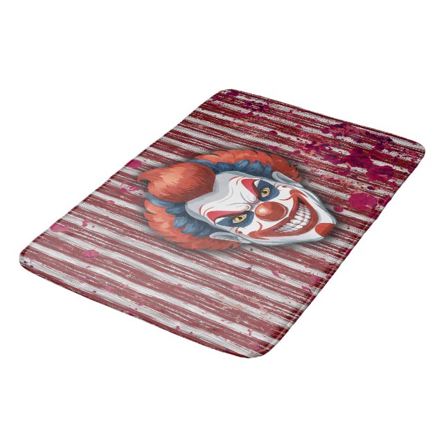 Tapis De Bain Halloween du Carnaval de Clown déplaisant (Angle)