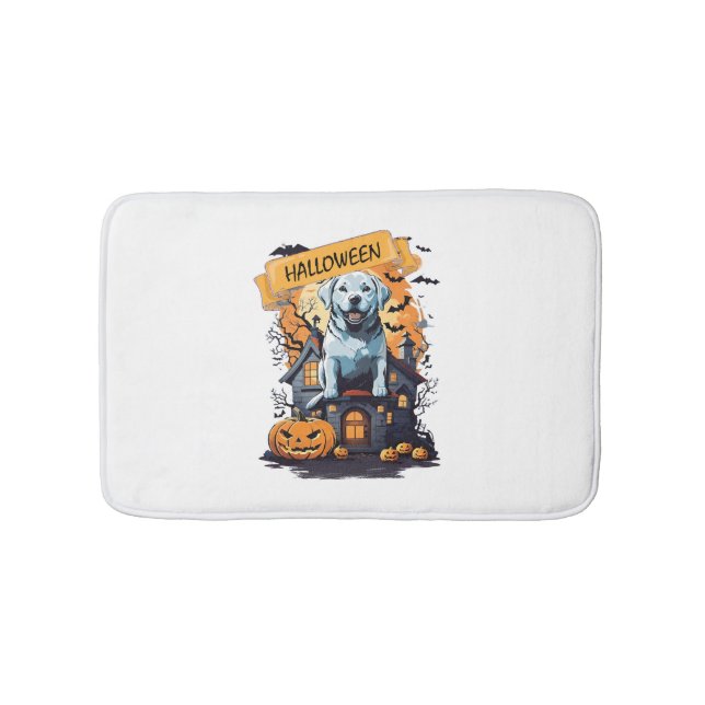 TAPIS DE BAIN HALLOWEEN ET CHIEN (Devant)