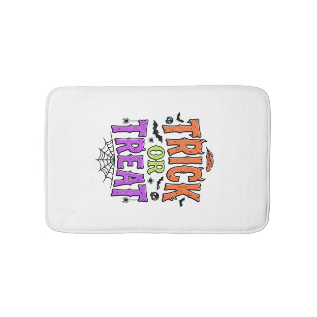 Tapis De Bain Halloween Farce Traitement Drôle Toile D'araignée  (Devant)