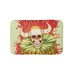 Tapis De Bain Halloween flyer : thème clown diabolique