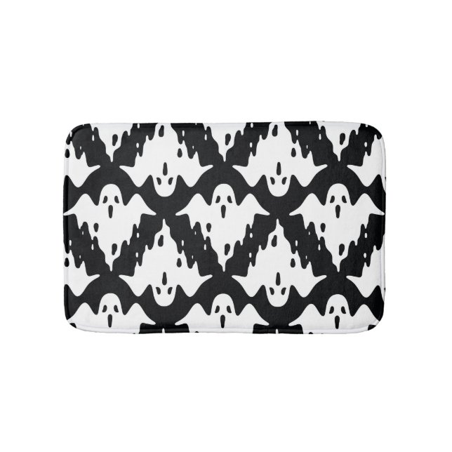Tapis De Bain Halloween Ghost Éffrayant Motif sans couture (Devant)