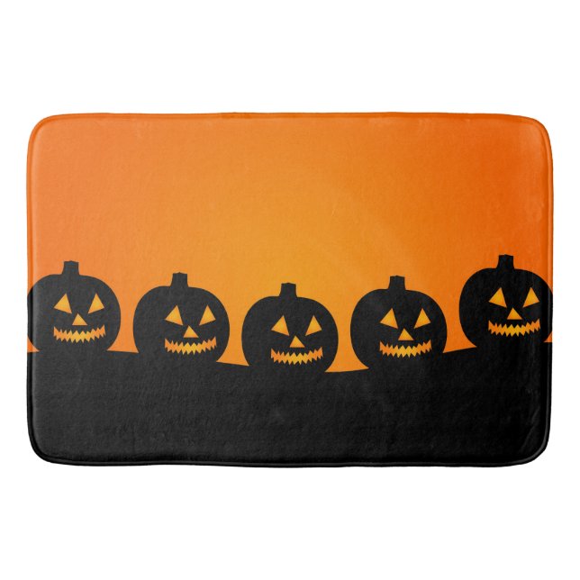 Tapis De Bain Halloween Jack-O-Lanterns (Devant)