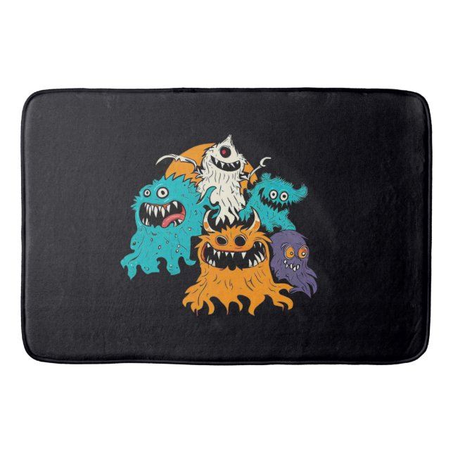 Tapis De Bain Halloween/Monster/octobre/automne (Devant)