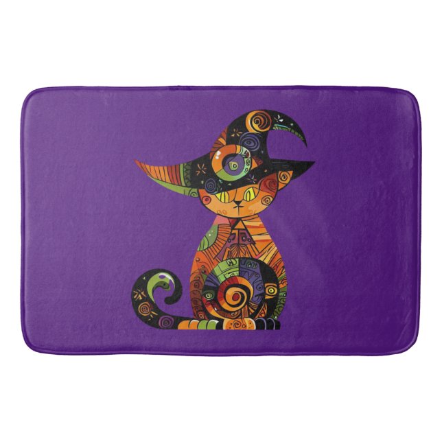 Tapis De Bain Halloween/mystique/chat/chute (Devant)
