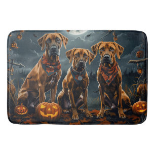 Tapis De Bain Halloween Rhodesian Ridgeback Éffrayant