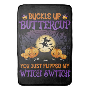 Tapis De Bain Halloween Sorcière Échange Attache-toi Bouton-d'or