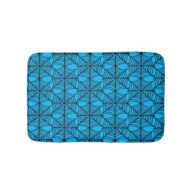 Tapis De Bain Halloween Spider Webs sur Blue (Devant)
