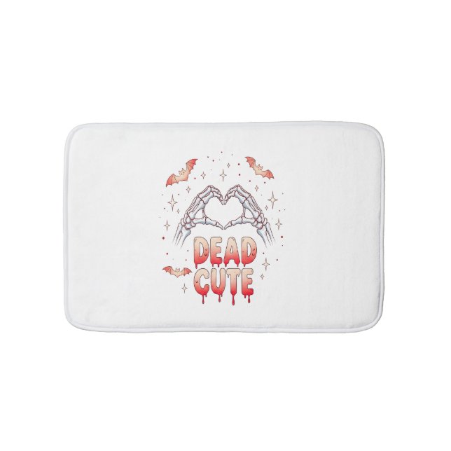 Tapis De Bain halloween Squelette Mains Coeur, chauves-souris et (Devant)