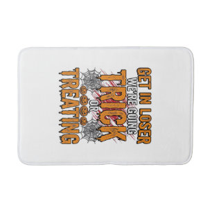 Tapis De Bain Halloween Trick Or Treating Typographie Vintage De