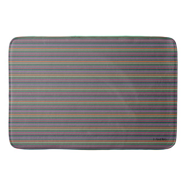 Tapis De Bain HAMbyWG - Mat de bain - Bandes de néon (Devant)