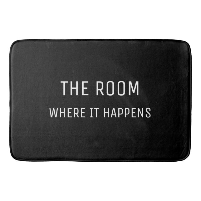 Tapis De Bain Hamilton the Musical Funny Black and White (Devant)