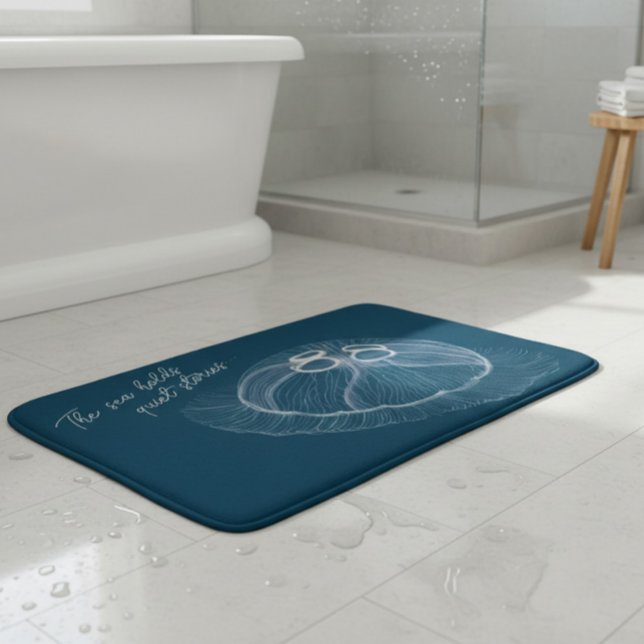 Tapis De Bain Hand drawn Jellyfish Art  (Créateur téléchargé)