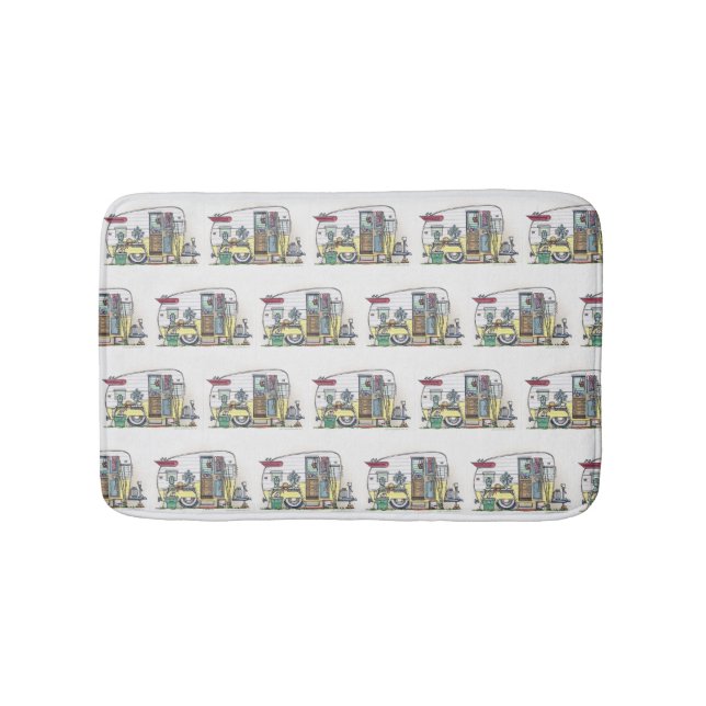 TAPIS DE BAIN ***HAPPY CAMPER'S*** SALLE DE BAINS MAT (Devant)