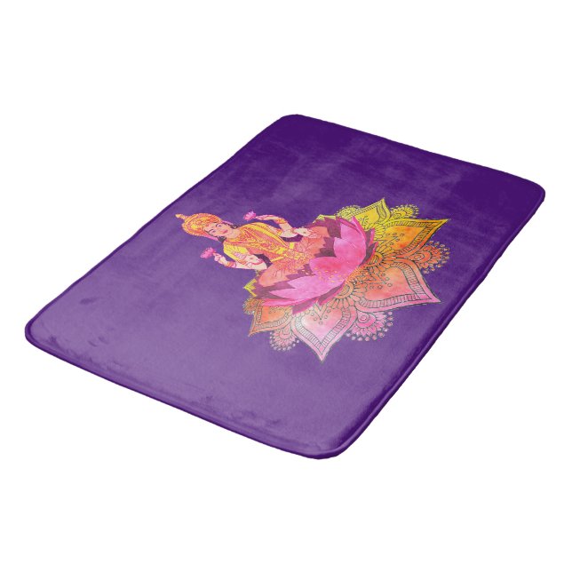 Tapis De Bain Happy Diwali - Deepalavi Lakshmi Goddess 4 (Angle)