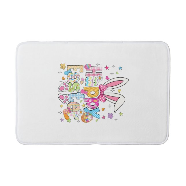 Tapis De Bain Happy Easter 2026 Cute Bunny Rabbit Easter Day Wom (Devant)
