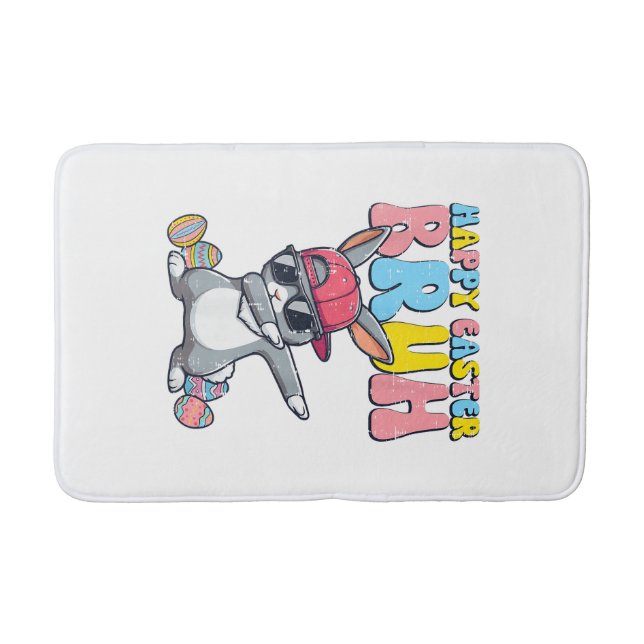 Tapis De Bain Happy Easter Bruh Bunny Dab Rabbit Dance Boys Kids (Devant)