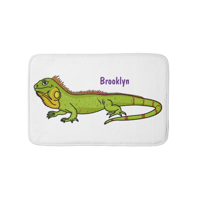 Tapis De Bain Happy green iguana cartoon (Devant)