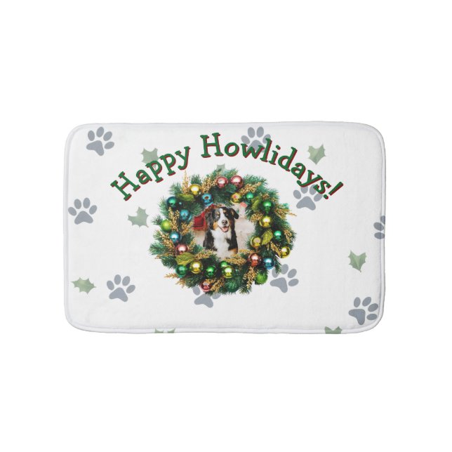 Tapis De Bain Happy Howlidays Photo Image (Devant)
