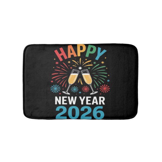Tapis De Bain Happy New Year 2026 Party Funny New Years Eve 2026 (Devant)