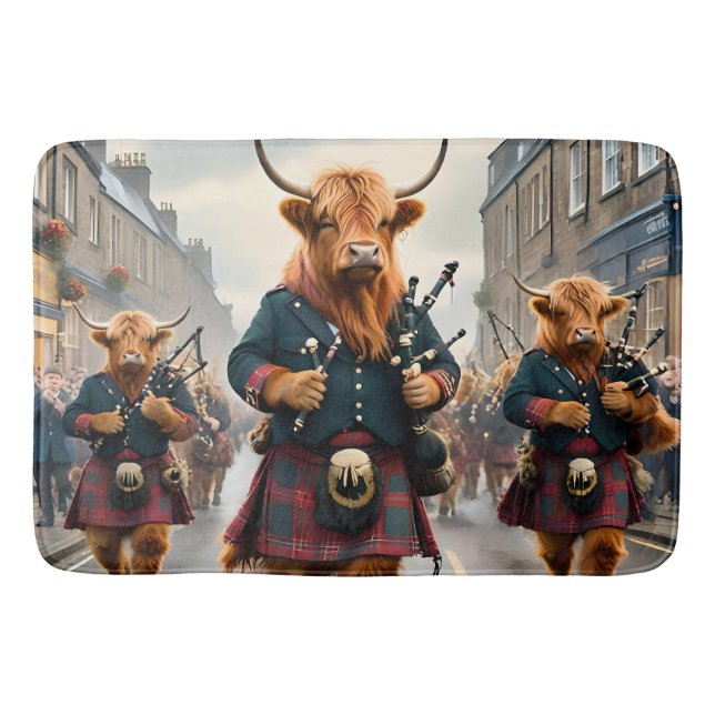 Tapis De Bain Harmonie des Highlands : groupe de vaches highland (Devant)