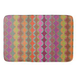 Tapis De Bain Harmonies de couleurs géométriques vives
