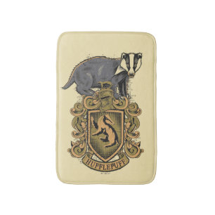 Tapis De Bain Harry Potter   Cimier de Hufflepuff avec Badger