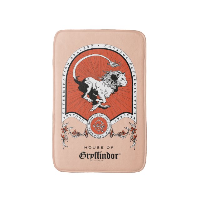 Tapis De Bain HARRY POTTER™ | Délicat croquis GRYFFINDOR™ Crest (Devant (Vertical))