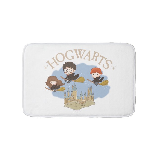 Tapis De Bain HARRY POTTER™, Hermione et Ron survolent HOGWARTS™ (Devant)