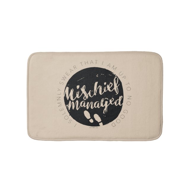 Tapis De Bain Harry Potter | Marauder's Map Charms Typographie (Devant)