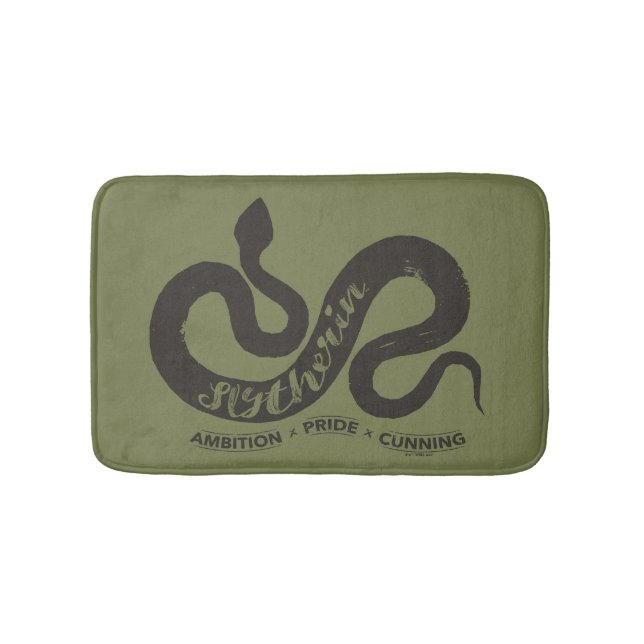 Tapis De Bain Harry Potter | SLYTHERIN™ Silhouette Typographie (Devant)